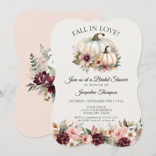 Herfst in Liefde Bourgondië Bloemen Rozen Vrijgeze Kaart (Voorkant / Achterkant)