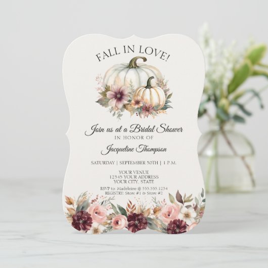 Herfst in Liefde Bourgondië Bloemen Rozen Vrijgeze Kaart (Staand voorkant)