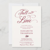 Herfst in Liefde Bourgondië Romantisch Leaf Vrijge Kaart (Voorkant)