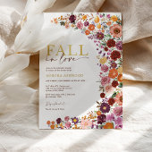 Herfst in Liefde Bourgondië Sinaasappel Bloemen Vr Kaart