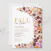 Herfst in Liefde Bourgondië Sinaasappel Bloemen Vr Kaart (Voorkant)