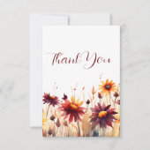 Herfst in liefde Bourgondië vrijgezellenfeest dank Bedankkaart (Voorkant)