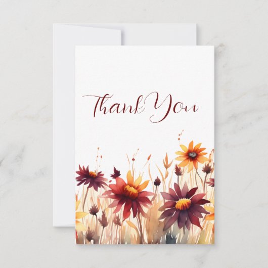 Herfst in liefde Bourgondië vrijgezellenfeest dank Bedankkaart (Voorkant)