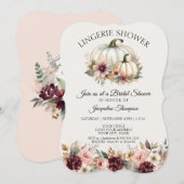 Herfst in Liefde Bourgondische Bloemen Rozen Linge Kaart (Voorkant / Achterkant)