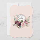 Herfst in Liefde Bourgondische Bloemen Rozen Linge Kaart (Achterkant)