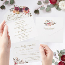 Herfst in liefde Bourgondische pompoen bruiloft