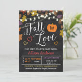 Herfst in liefde Bridal-koppels Shower Party nodig Kaart (Staand voorkant)