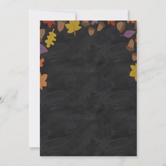 Herfst in liefde Bridal-koppels Shower Party nodig Kaart (Achterkant)