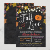 Herfst in liefde Bridal-koppels Shower Party nodig Kaart (Voorkant / Achterkant)