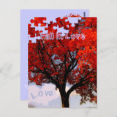 Herfst in liefde briefkaart (Voorkant / Achterkant)