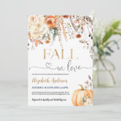 Herfst in Liefde Bruids Douche Uitnodiging Bewerkb (Staand voorkant)
