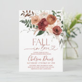 Herfst in Liefde Bruids Douche Uitnodiging, Marsal Kaart (Staand voorkant)