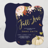 Herfst in Liefde Bruids doucheuitnodiging Baby Her Kaart (Voorkant / Achterkant)
