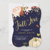 Herfst in Liefde Bruids doucheuitnodiging Baby Her Kaart (Voorkant)