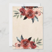 Herfst in liefde bruids doucheuitnodiging terracot kaart (Achterkant)