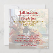 Herfst in Liefde Bruids Luncheon Herfst Trouwdouch Kaart (Voorkant)