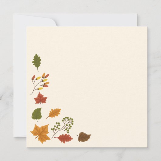 Herfst in Liefde Bruids Luncheon Herfst Trouwdouch Kaart (Achterkant)