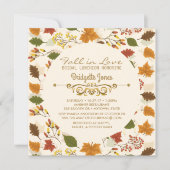 Herfst in Liefde Bruids Luncheon Herfst Trouwdouch Kaart (Voorkant)