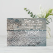 Herfst in Liefde Bruids Luncheon Rustieke Pine Tre Kaart (Staand voorkant)