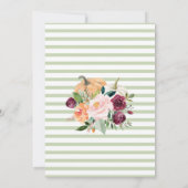 Herfst in liefde Bruidsdouche Uitnodiging, Bloemen Kaart (Achterkant)