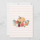 Herfst in liefde Bruidsdouche Uitnodiging, Bloemen Kaart (Achterkant)