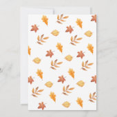 Herfst in liefde Bruidsdouche Uitnodiging, Herfst Kaart (Achterkant)