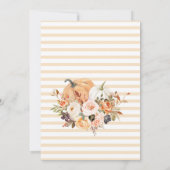 Herfst in liefde Bruidsdouche Uitnodiging, Pompoen Kaart (Achterkant)