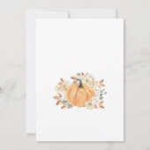 Herfst in liefde Bruidsdouche Uitnodiging, Pompoen Kaart (Achterkant)