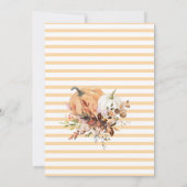 Herfst in liefde Bruidsdouche Uitnodiging, Pompoen Kaart (Achterkant)