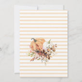 Herfst in liefde Bruidsdouche Uitnodiging, Pompoen Kaart (Achterkant)