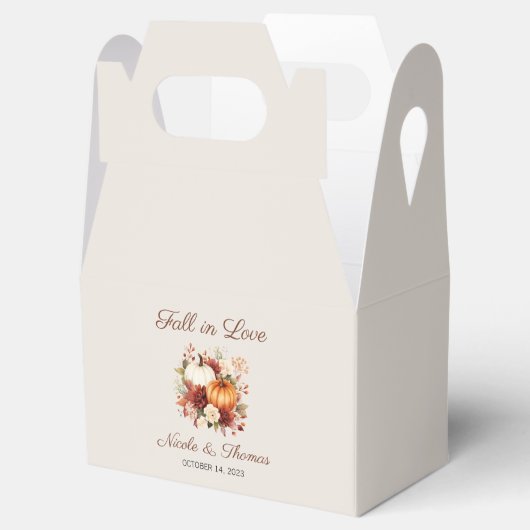 Herfst in liefde bruiloft gunst doos, herfst bruil bedankdoosjes (Geopend)