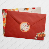 Herfst in liefde bruiloft of Vrijgezellenfeest Sti Ronde Sticker