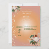 Herfst in liefde bruiloft Save the Date Invitation Kaart (Voorkant)