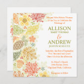 Herfst in liefde bruiloft uitnodiging (Voorkant / Achterkant)