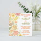 Herfst in liefde bruiloft uitnodiging (Staand voorkant)