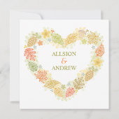 Herfst in liefde bruiloft uitnodiging (Achterkant)