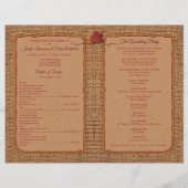 Herfst in liefde Burlap, bladeren gevouwen bruilof (Achterkant)