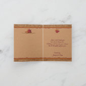 Herfst in liefde Burlap, verlaat bruiloft bedankka Bedankkaart (Binnen)