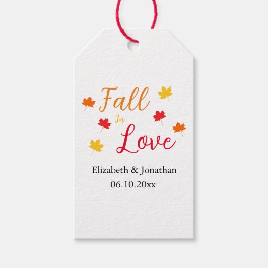 Herfst in liefde cadeaulabel (Voorkant)