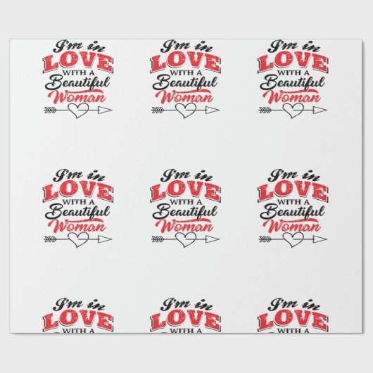 Herfst in liefde cadeaupapier (Vlak)