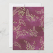 Herfst in liefde Cranberry en gouden bladeren brui Kaart (Achterkant)