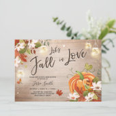 Herfst in Liefde doucheuitnodiging Bruids Baby Her Kaart (Staand voorkant)