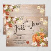 Herfst in Liefde doucheuitnodiging Bruids Baby Her Kaart (Voorkant / Achterkant)