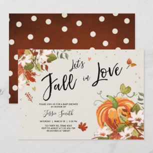 Herfst in Liefde doucheuitnodiging Bruids Baby Her Kaart