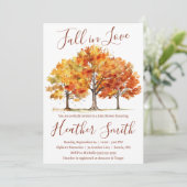 Herfst in liefde, eiken, esdoornbomen, herfst Baby Kaart (Staand voorkant)