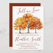 Herfst in liefde, eiken, esdoornbomen, herfst Baby Kaart (Voorkant / Achterkant)