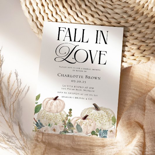 Herfst in liefde Elegant Bloemen Vrijgezellenfeest Kaart