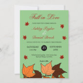 Herfst in liefde Elegant Boho Sage Leaves Herfstbr Kaart (Voorkant)