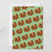 Herfst in liefde Elegant Boho Sage Leaves Herfstbr Kaart (Achterkant)