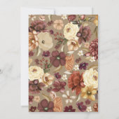 Herfst in Liefde Elegant Modern Floral Vrijgezelle Kaart (Achterkant)